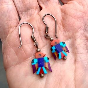 Southwest Inlay Thunderbird Earrings